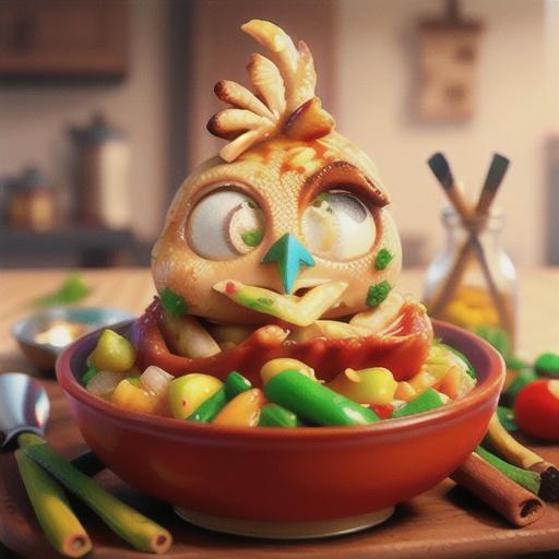 Cinnamon and saffron chicken