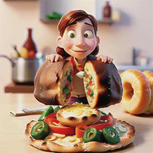 Turkish pizza (vegetarian)