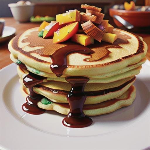 Cinnamon-Peach Cottage Cheese Pancakes