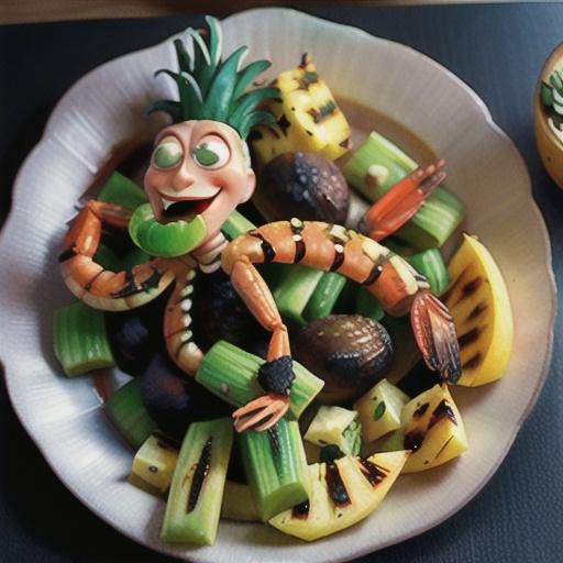 Grilled Shrimp with Pineapple and Mango