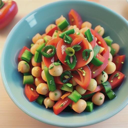 Chickpea and capsicum salad
