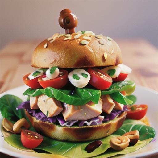 Chicken salad with peanut dressing
