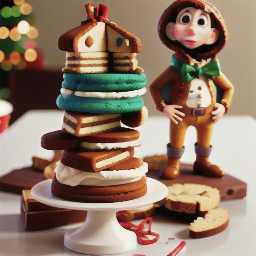 Gingerbread Cheesecake Cookie Stacks