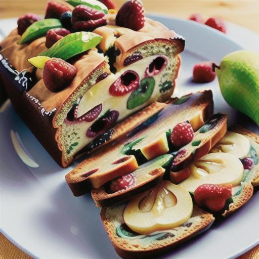 Raspberry/Pear/Pecan Bread