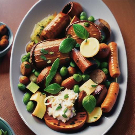 Braised lentils & sausages