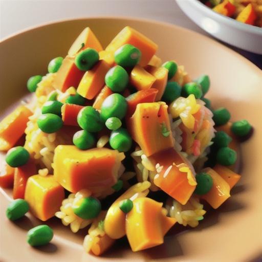 Turmeric Rice with Peas and Carrots