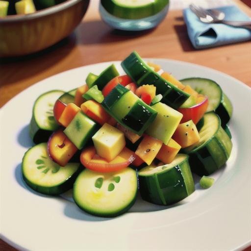 Cucumber and Cantaloupe Salad