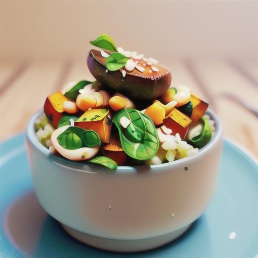 Spinach and sweet potato risotto