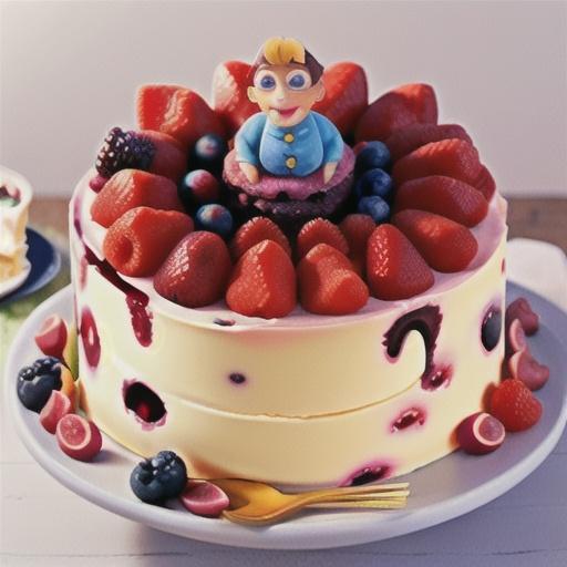 Berry ice-cream cake