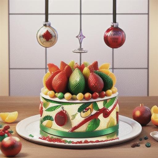 Stained-glass fruit cake