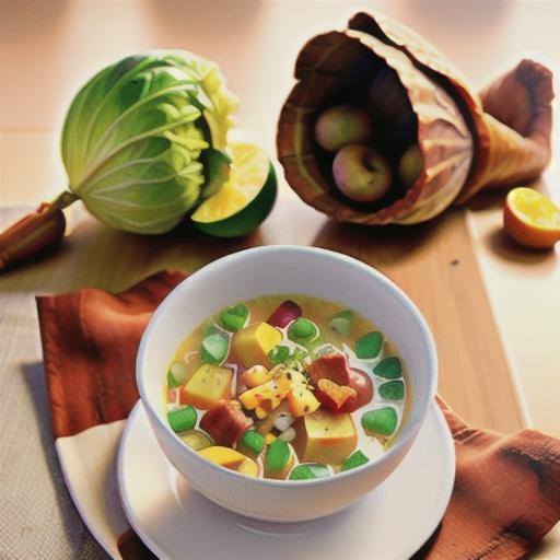 Cabbage, bacon and potato soup