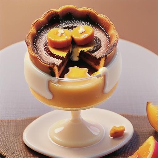 Ginger and apricot custard brulee