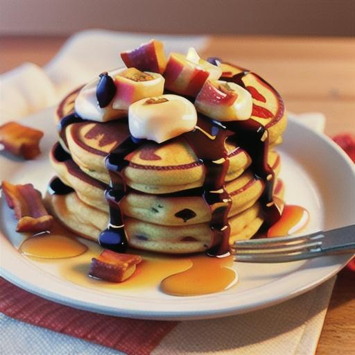 Bacon Bourbon Apple Pancakes