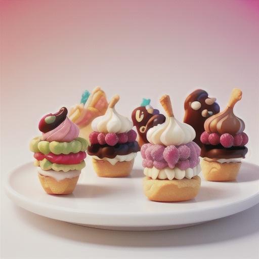 Raspberry & white chocolate eclairs