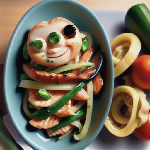 Salmon, ginger and soba noodle stir-fry