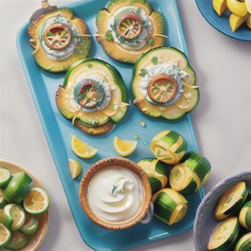 Zucchini Fritters with Lemony Sour Cream