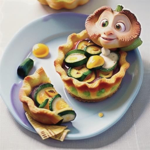 Zucchini, ricotta and pumpkin tarts