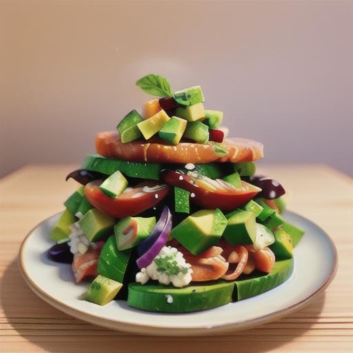 Smoked salmon and avocado salad