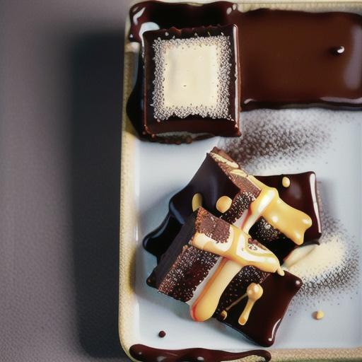 Dairy-free chocolate caramel slice