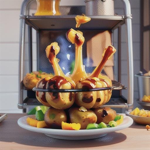 Barbecued honey and orange-glazed drumsticks recipe