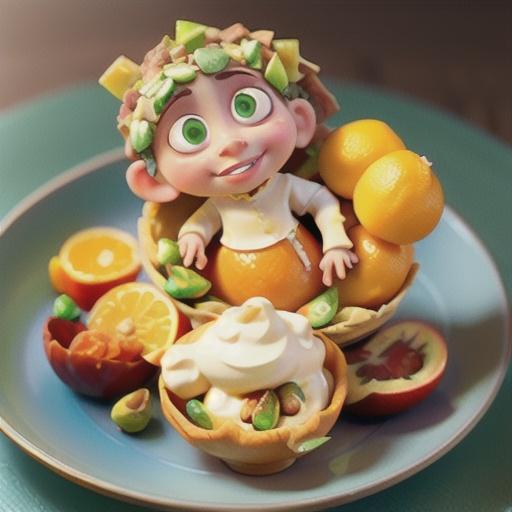 Cardamom orange, filo and yoghurt stack