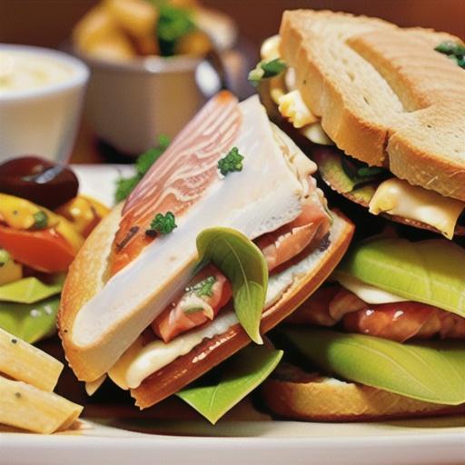 Salmon and herb cream finger sandwiches