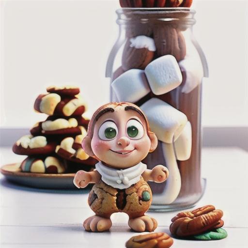 Marshmallow pecan cookies