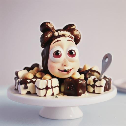 White chocolate and macadamia rocky road