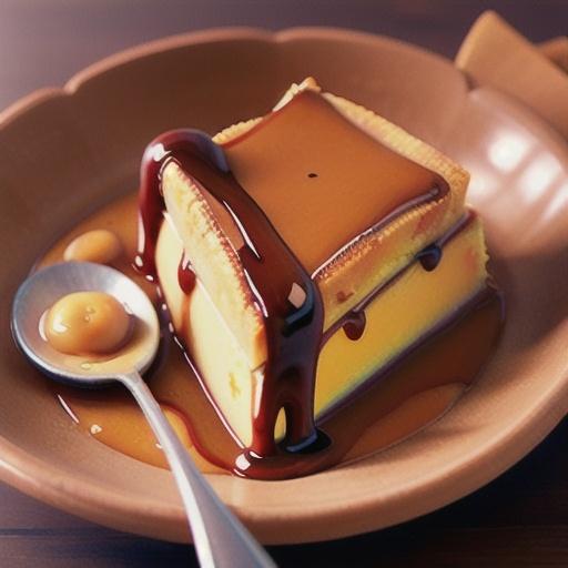 Flan con dulce de leche