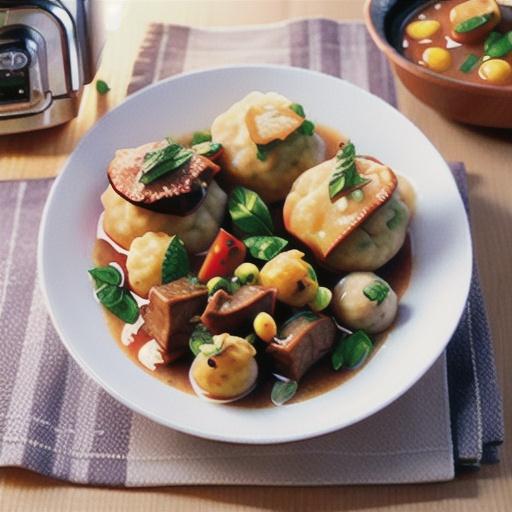 Veal ragout with parmesan dumplings