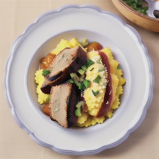 Beef bracciole with soft polenta