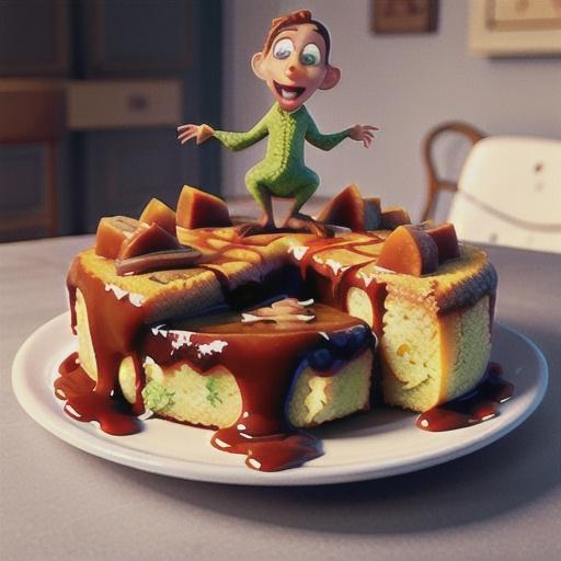 Caramel and apple upside-down cake