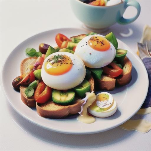 Turkish toast with poached egg