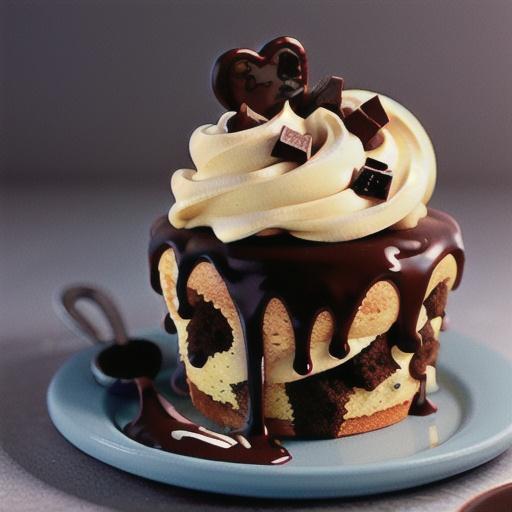 Rich chocolate custard poke cake