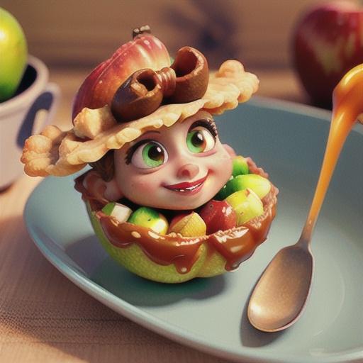 Caramel apple with spiced shortcrust