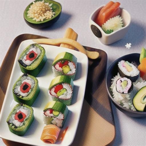 Salmon-Avocado Cucumber Sushi Boats