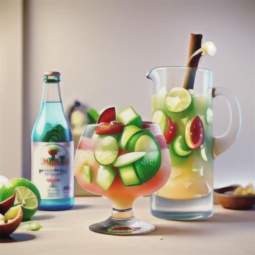 Crushed lime and apple punch