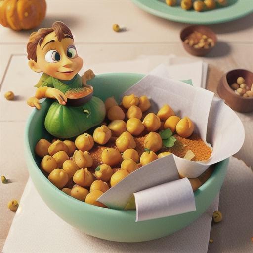 Indian spiced pumpkin and chickpeas in paper