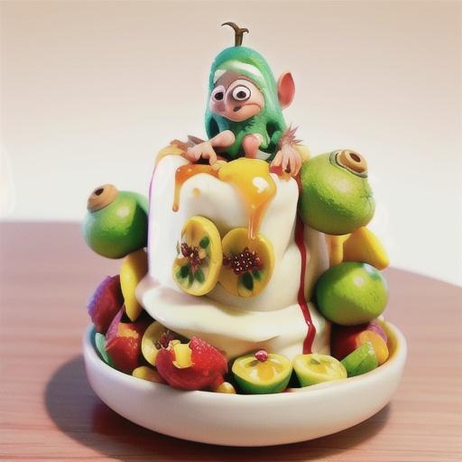 Lychee & passionfruit syrup stacks