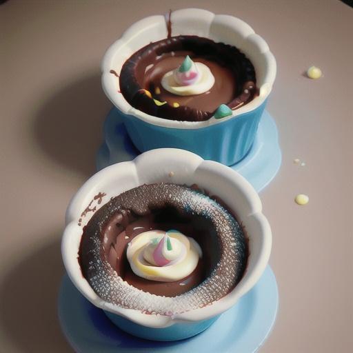 Microwave chocolate puddings