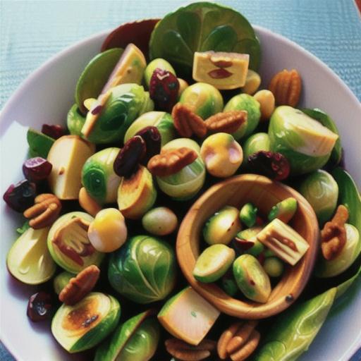Warm Brussels Sprout Salad with Hazelnuts and Cranberries