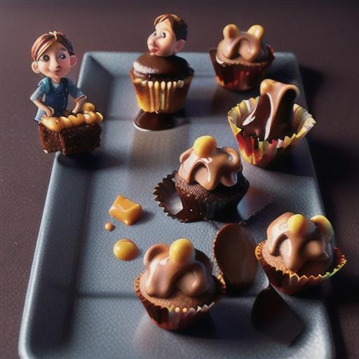 Brownie caramel bites