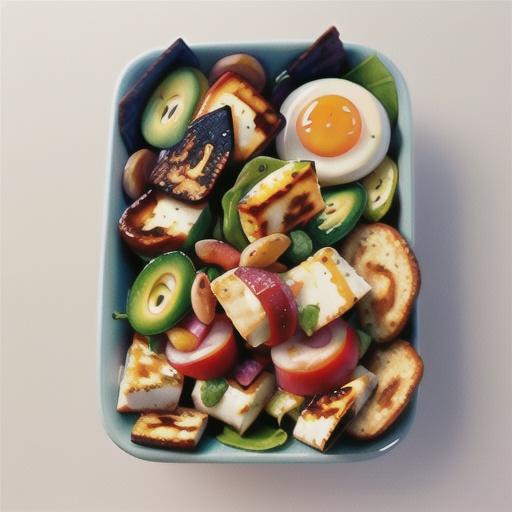 Bacon and haloumi breakfast salad
