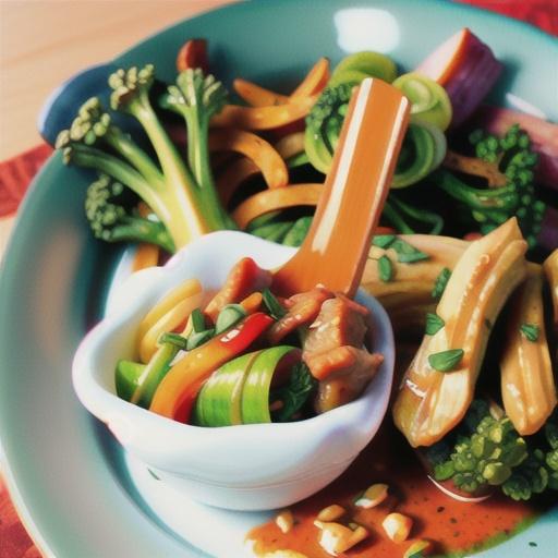 Spicy pork stir-fry with broccolini & thai basil