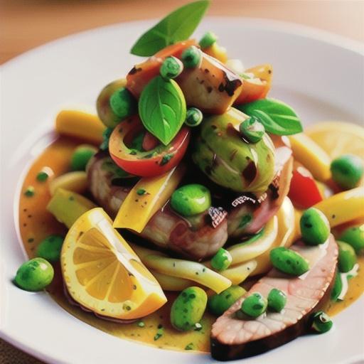 Veal with lemon caper sauce