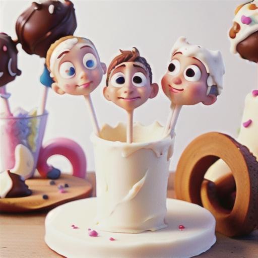 White chocolate mud cake pops