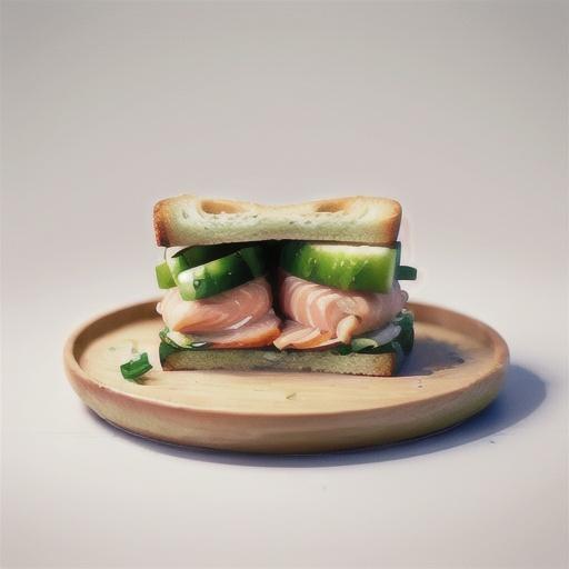 Smoked salmon and cucumber sandwiches