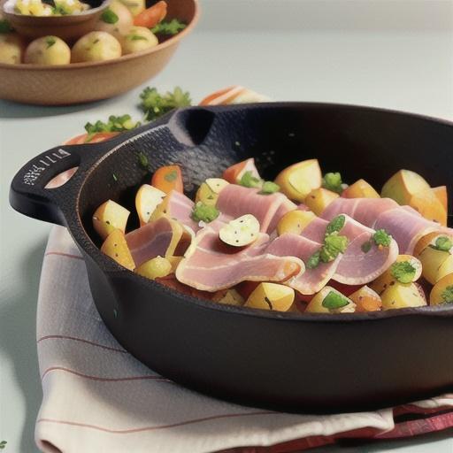 Brown Sugar Ham and Potato Skillet