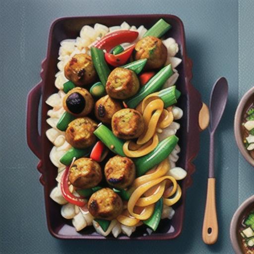 Thai-curried chicken meatballs