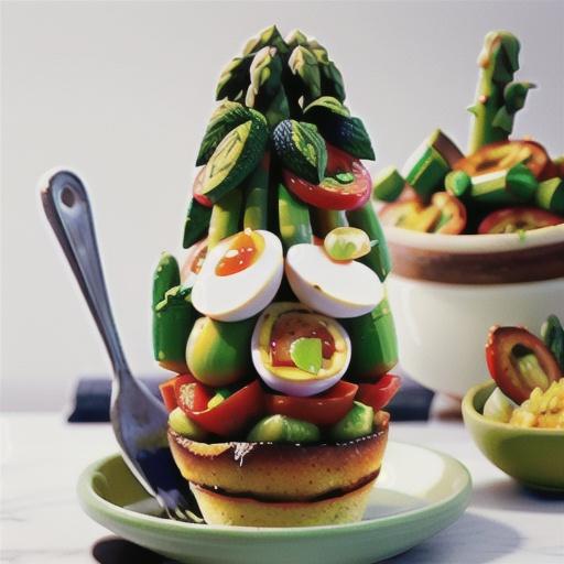 Skinny Asparagus-Zucchini Egg Bake